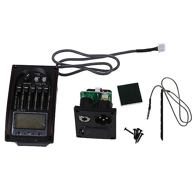 Hot-lc-5 5 Band Eq Equalizer Pickup,acoustic Guitar Preamplifier Tuner With Lcd Tuner And Volume Control