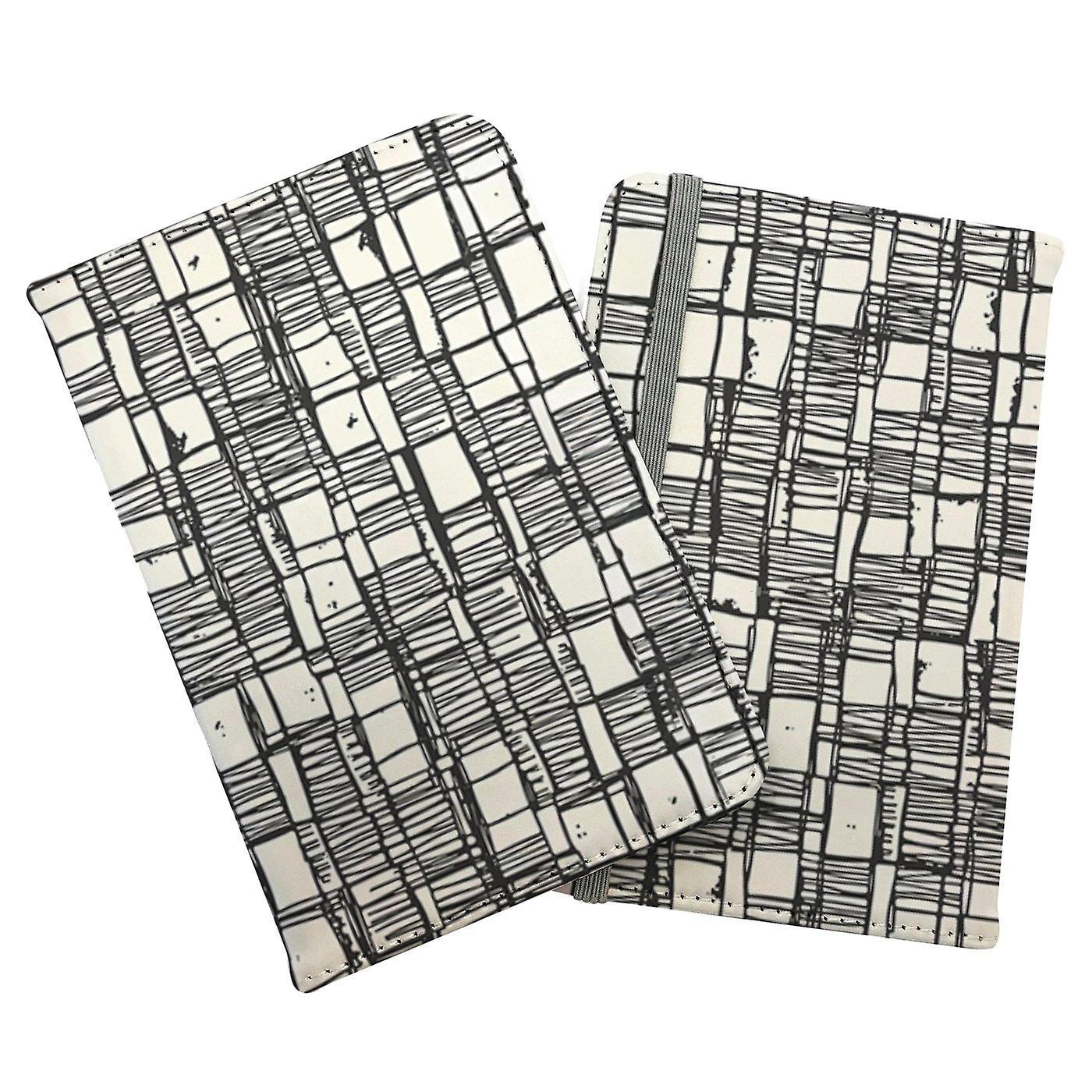 Irregular Sketched Block Textured  Passport Cover