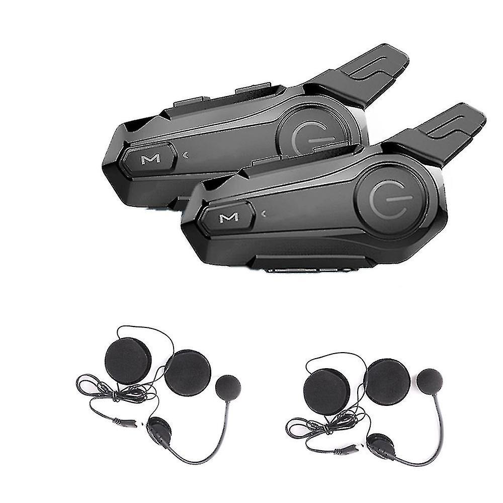 2pcs Bluetooth Intercom Motorcycle Half Helmet Bluetooth Headset For 2 Rider Intercomunicador Wirel