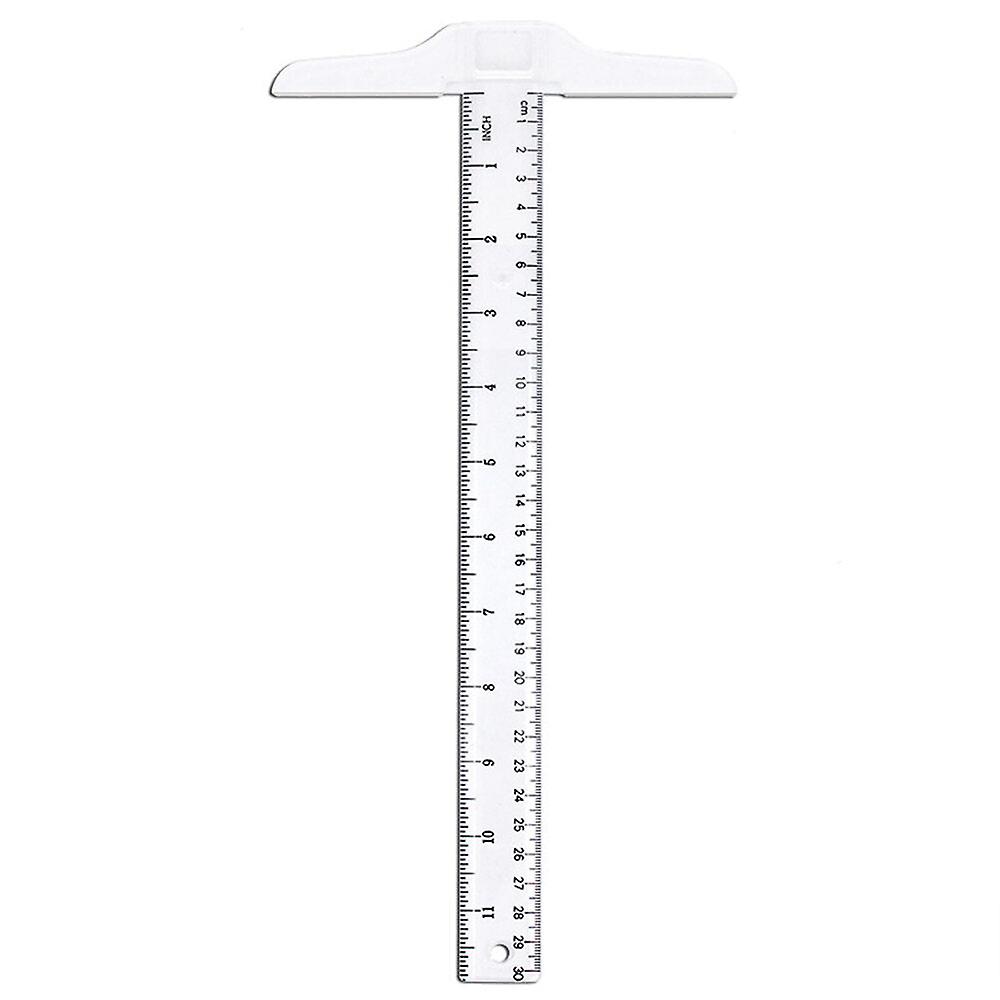 30Cm/12inch T-ruler Depression Scale Drawing Ruler Diy Craft General Work Measuring Tool Stationery Office Supplies