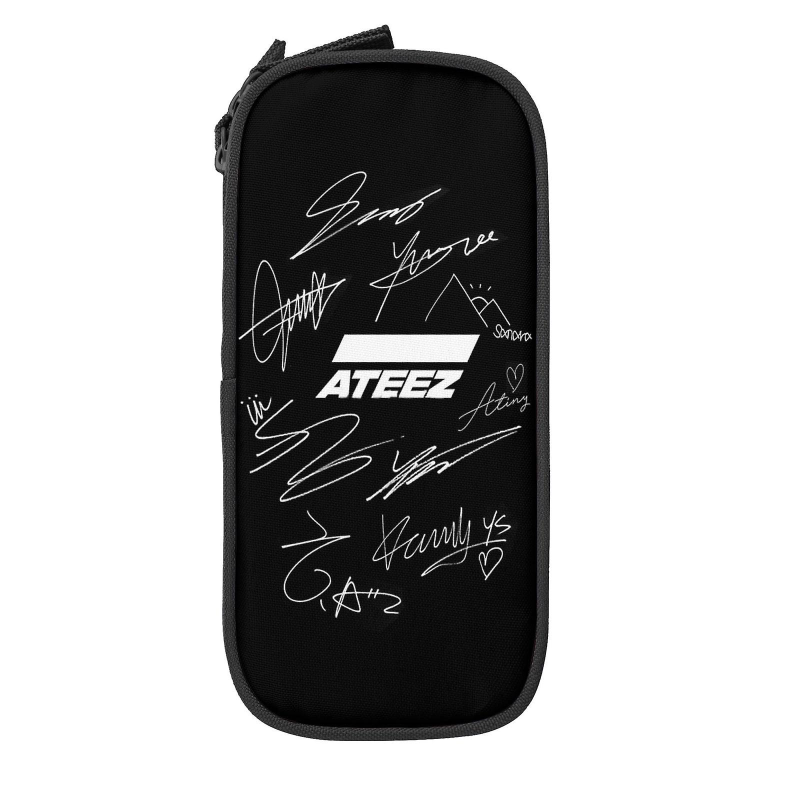 Ateez Colored Pencil Case Pencil Box Zipper Organizer Box Office