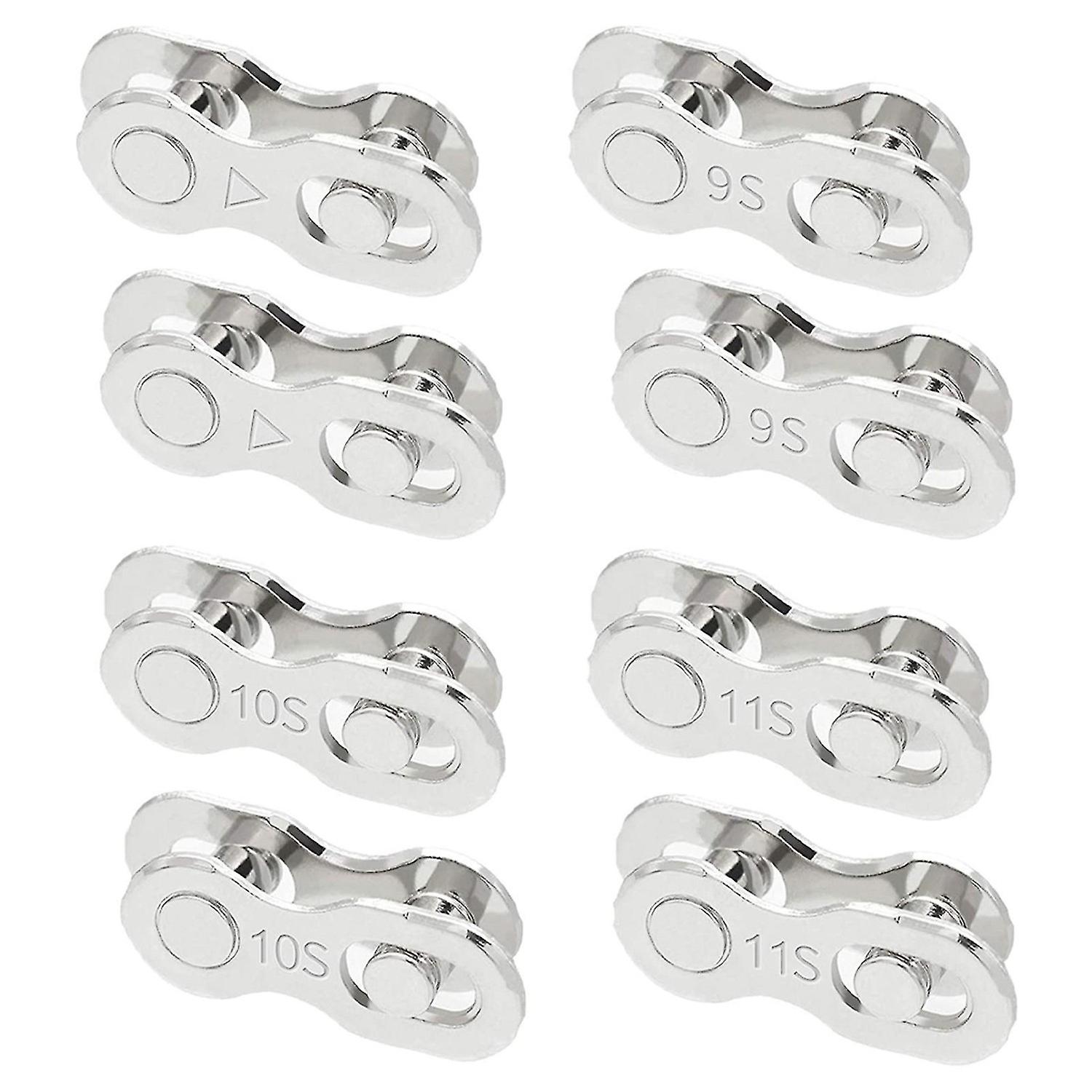 8 חלקים / סט החלפת קישור שרשרת אופניים Electroplated רחיץ ניתן להסרה נגד חלודה שחרור מהיר Bi