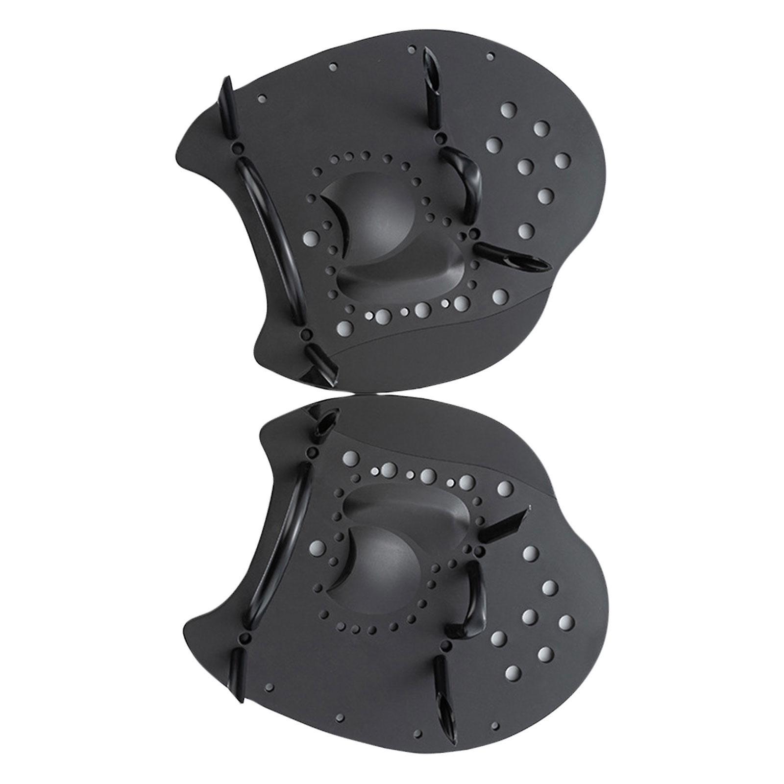 Swimming Hand Paddles Hand Fins for Lap Swimming Beginner Pool Swim Training Black