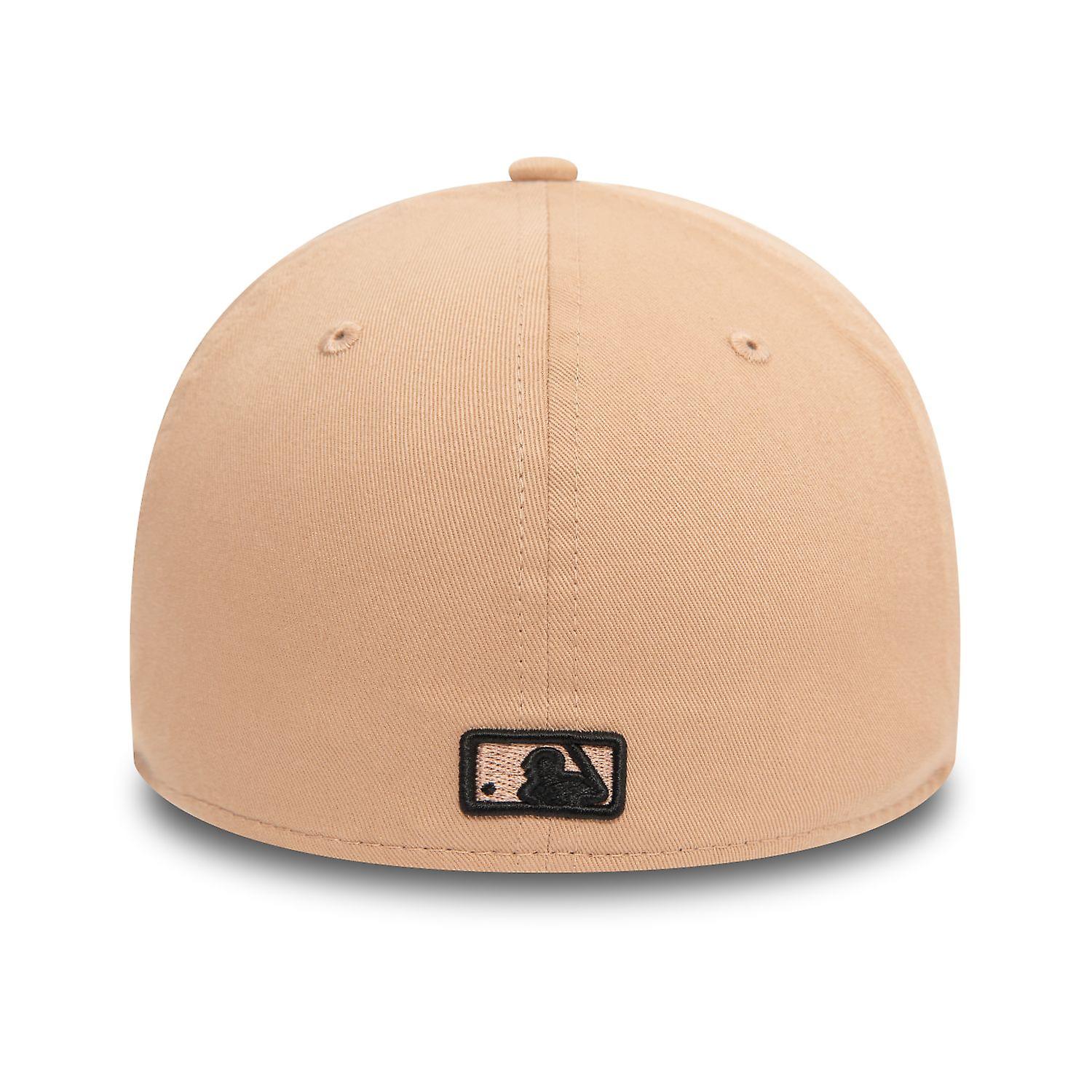 Casquette New Era 39Thirty New York Yankees - Stretch Fit, Couleur Stone Beige, Visière Courbée - Officielle MLB