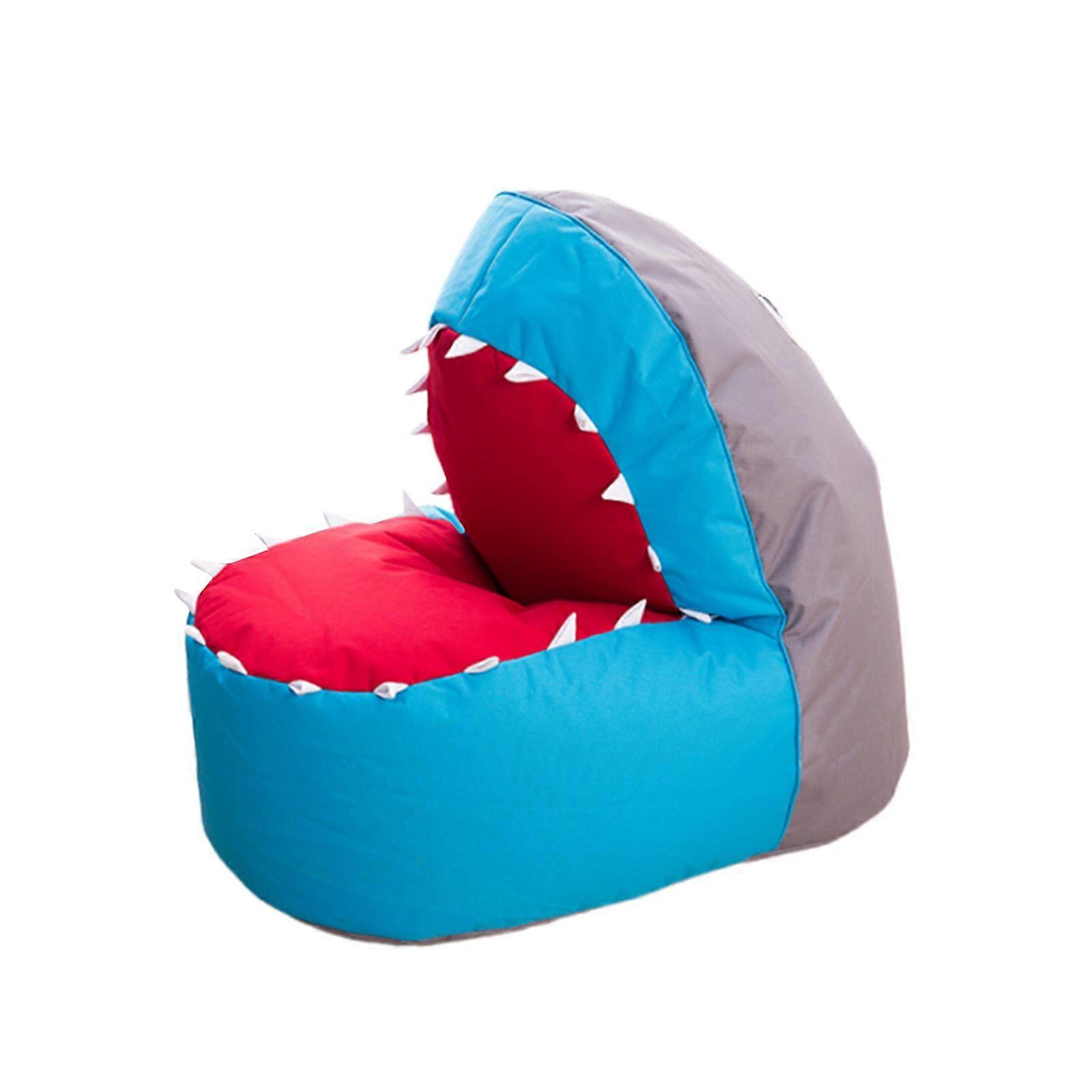 Söt Shark Barn Soffa Mjuk Saccosäck Soffa För Vardagsrum Sovrum Barnkammare A