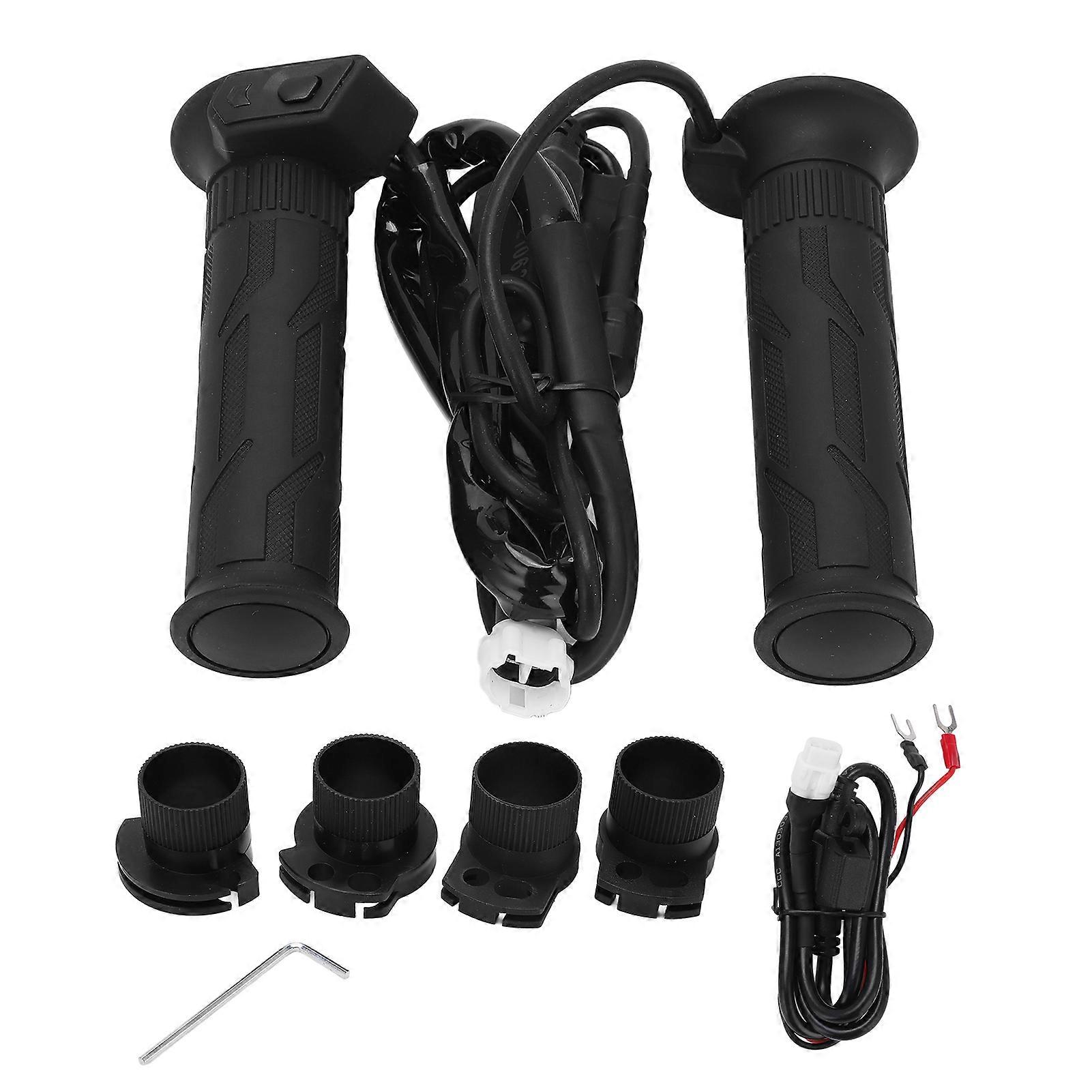 1 Pair Motorcycle Heated Grips Universal 5 Speed Electric Heating Handlebar with Indicator 22mm E2U911