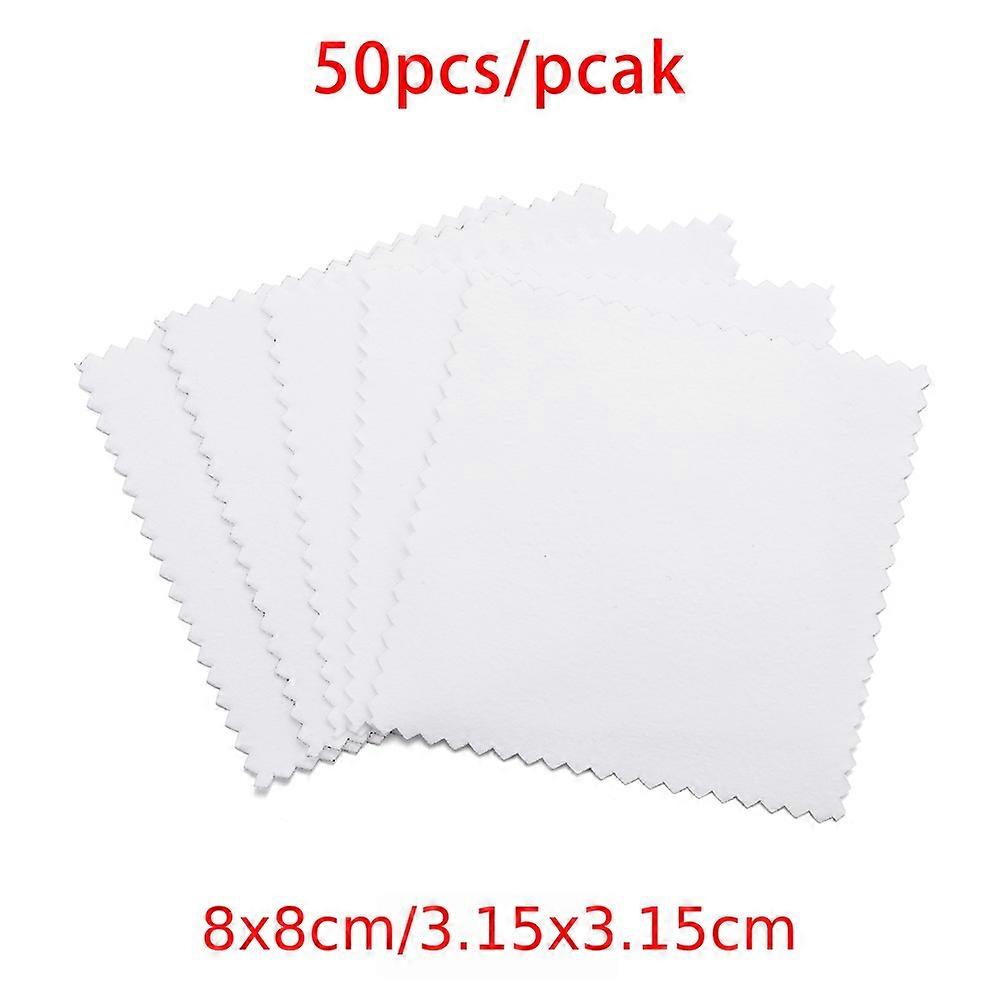 50pcs/set Double-Sided Velvet Soft Acrylic Fiber Jewelry Cleaning Cloths - Effective Polishing and Maintenance Wiping Cloths for Jewelry Making and Ac