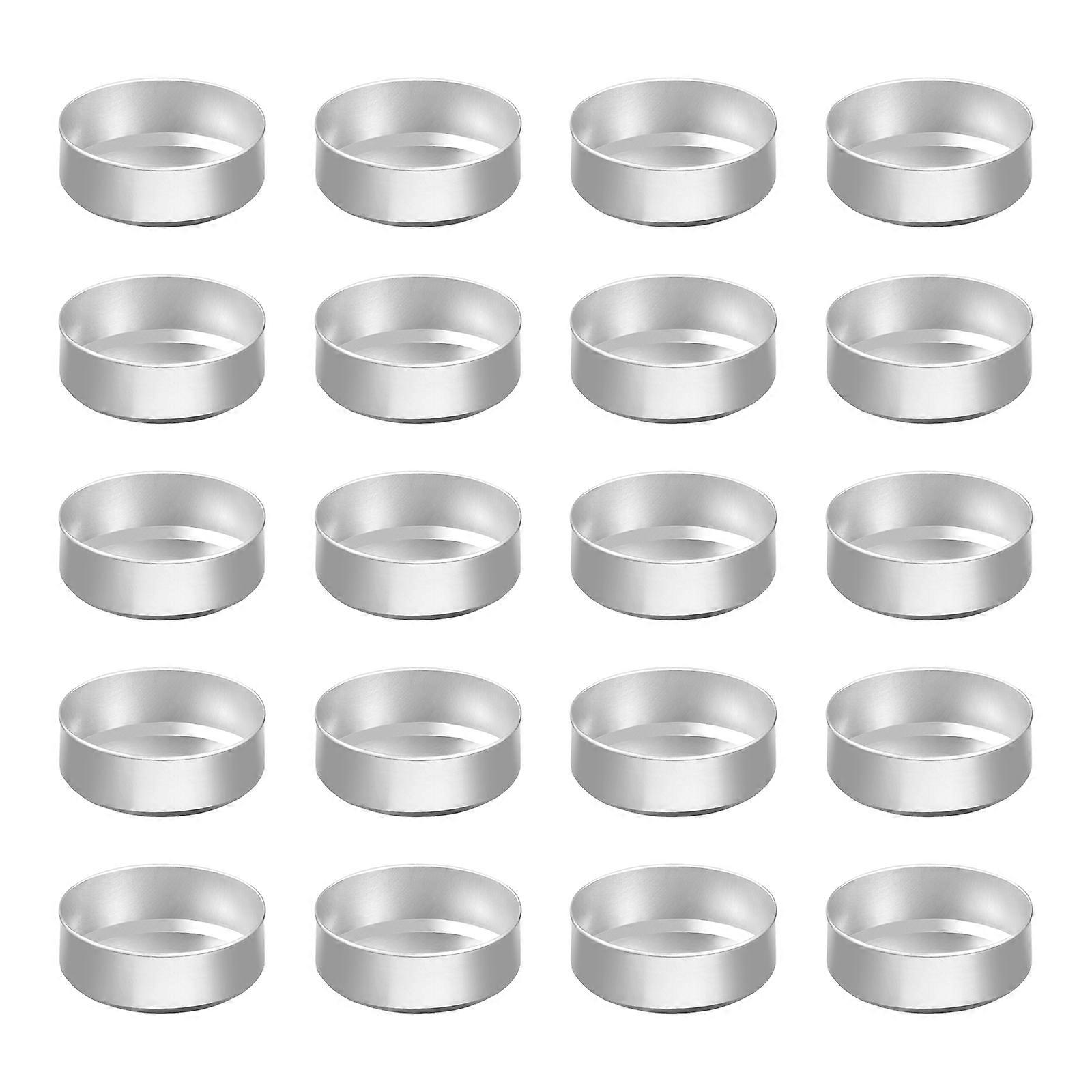SUPVOX 200pcs Aluminum Tea Light Tins Can Scented Candle Making Container Empty Case for Candle Holding DIY Making (Silver)