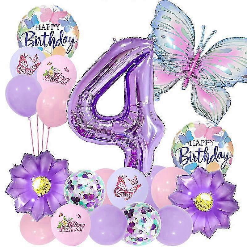 Rats Set, Foil Number Purple With Flower And Sd S For Anni