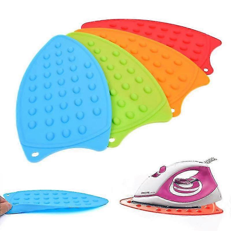 Silicone 2 Pc Flexible Ironing Blanket Heat-resistant Dotted Bubbled Portable Iron Rest Pads Ironing Board Pad (red+blue)