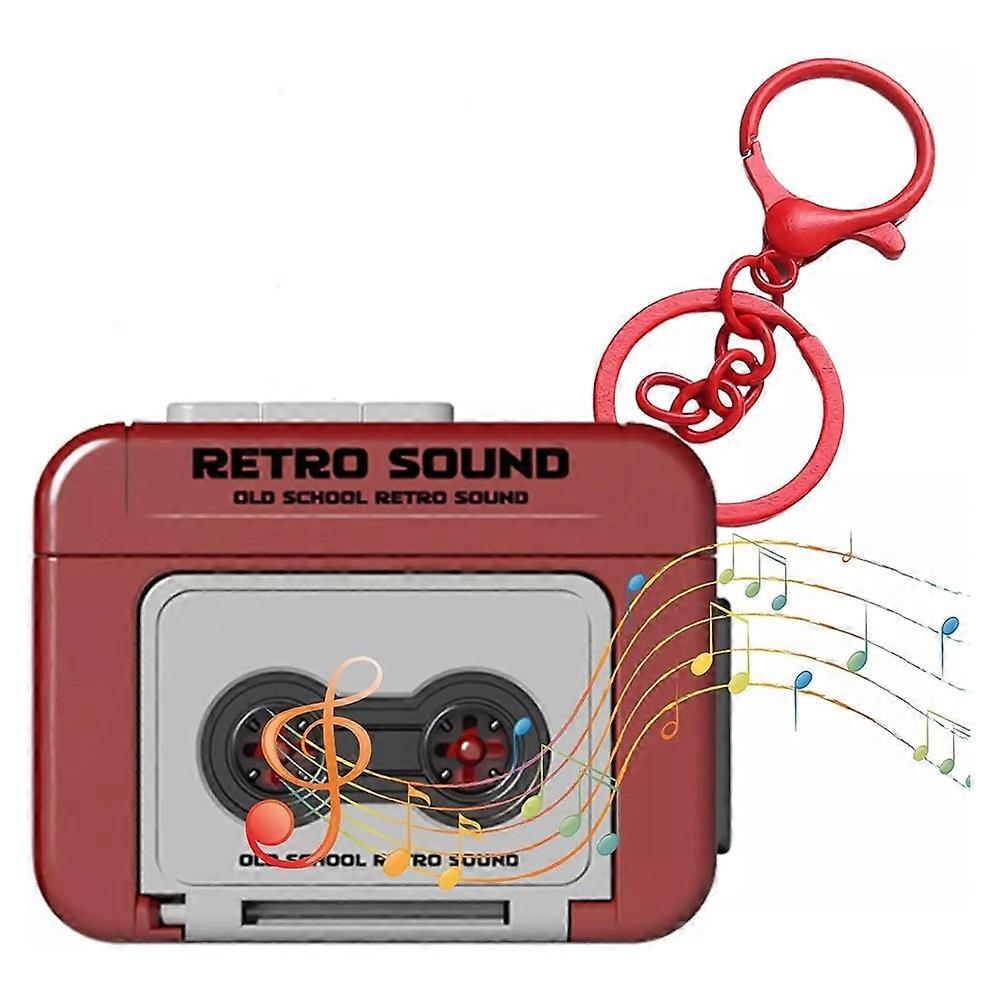 Creative Mini Tape Recorder Keychain, Vintage Recorder Tape Keychain