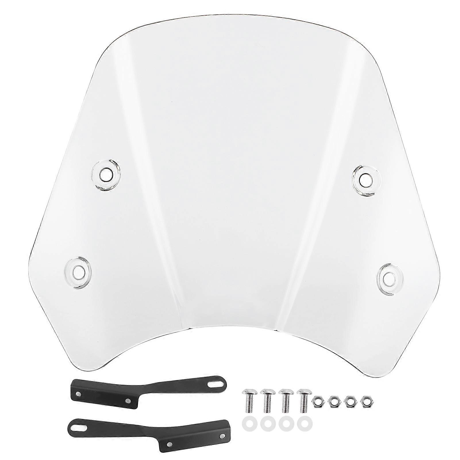 Universal Motorcycle Windshield Wind Deflector Screen W/Mounting Bracket for 5?7inGray YEMAA