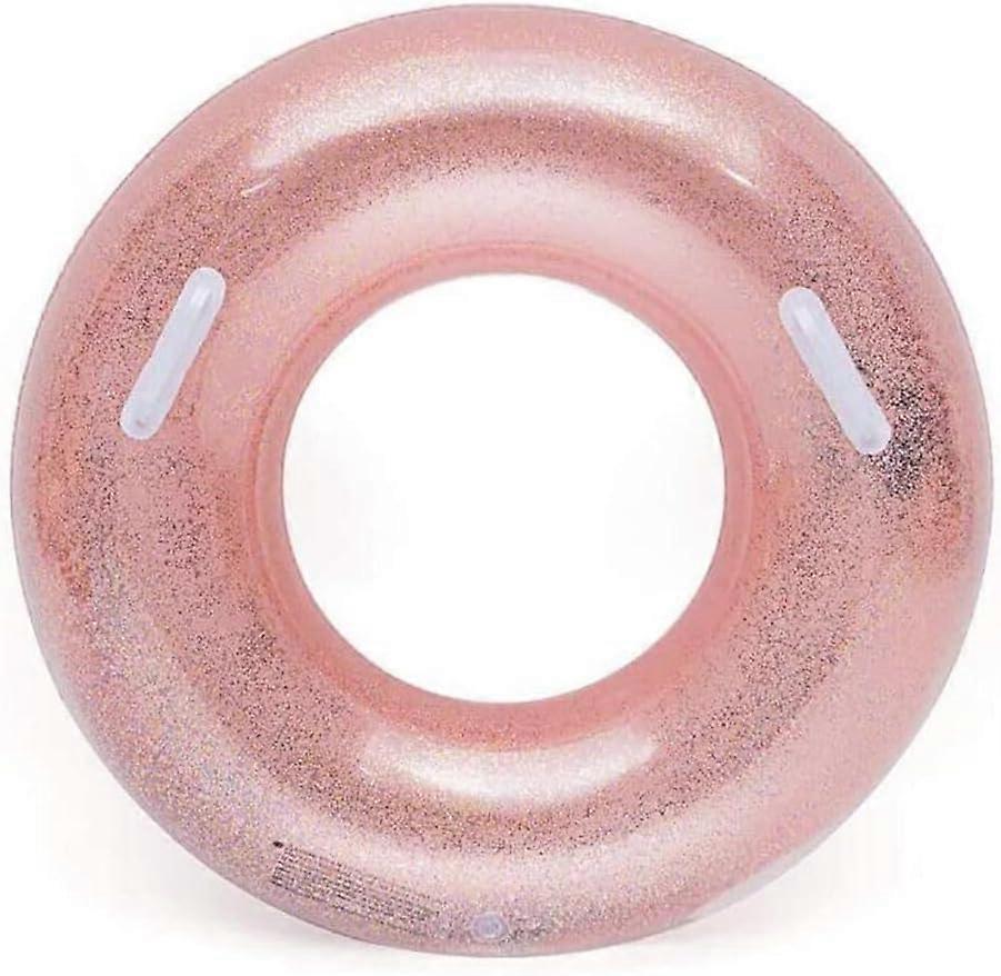 table Swimming Ring, Pool Party Inflatable Toy, Round Swimming Ring, Pool Sofa with Handle Thicken, Sequins Swim Ring, Inflatable Round Shaped f
