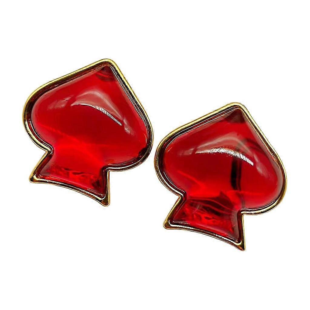 Moda Rojo Amor Corazón Pendientes Pendientes Retro Piercing Joyas Mujer