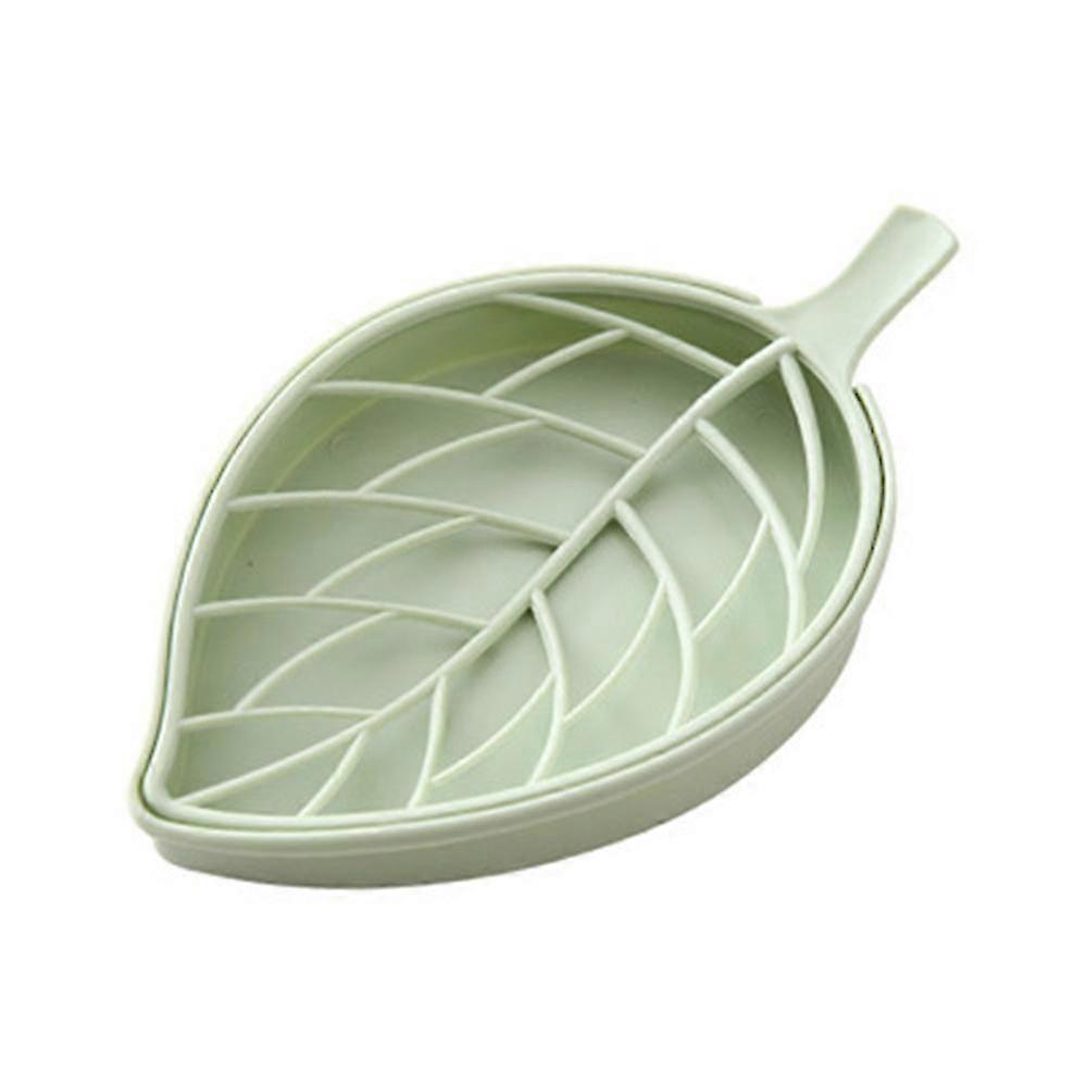 1/3 Pcs Leaf Shape Double Layer Soap Dish Soap Holder With Soap Drain Bathroom Tool