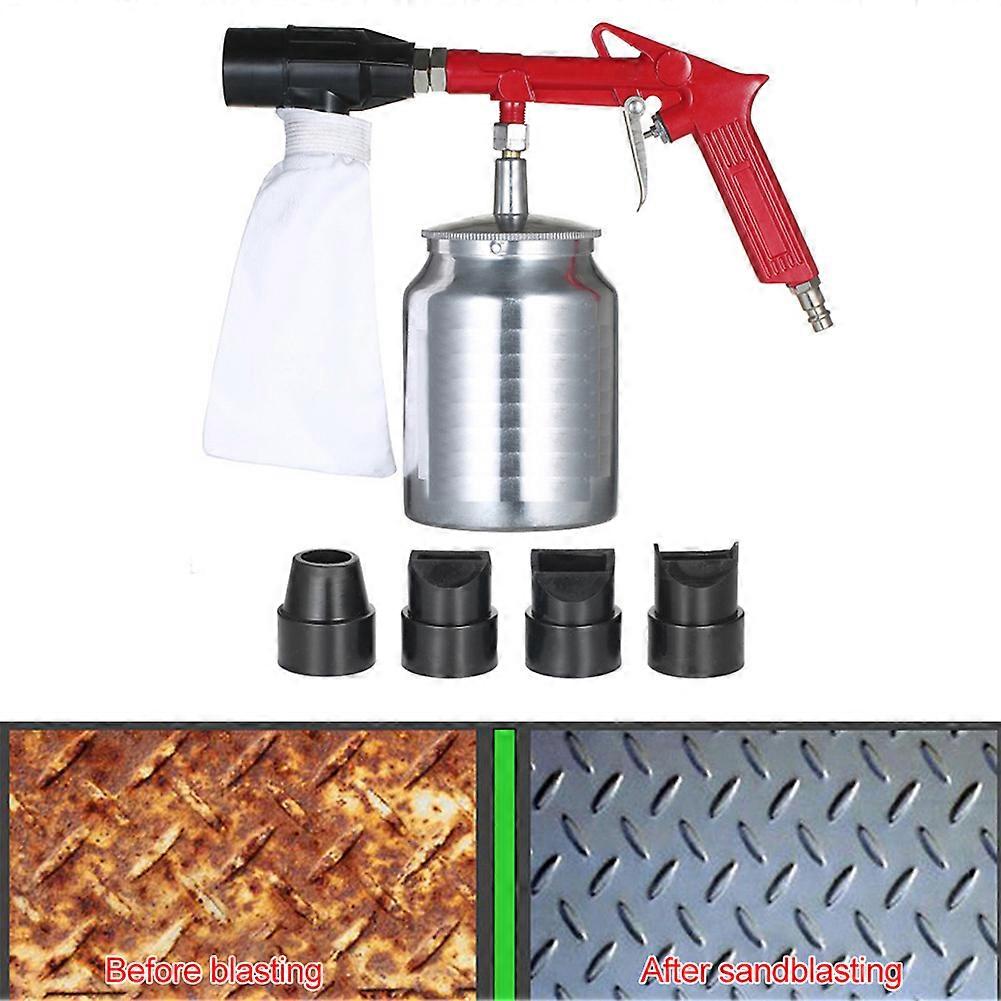PS-11R Handheld Pneumatic Sandblaster Sandblasting Spray Gun with Nozzles Anti-rust Sand Blasting Power Tools Sandblasting Gun