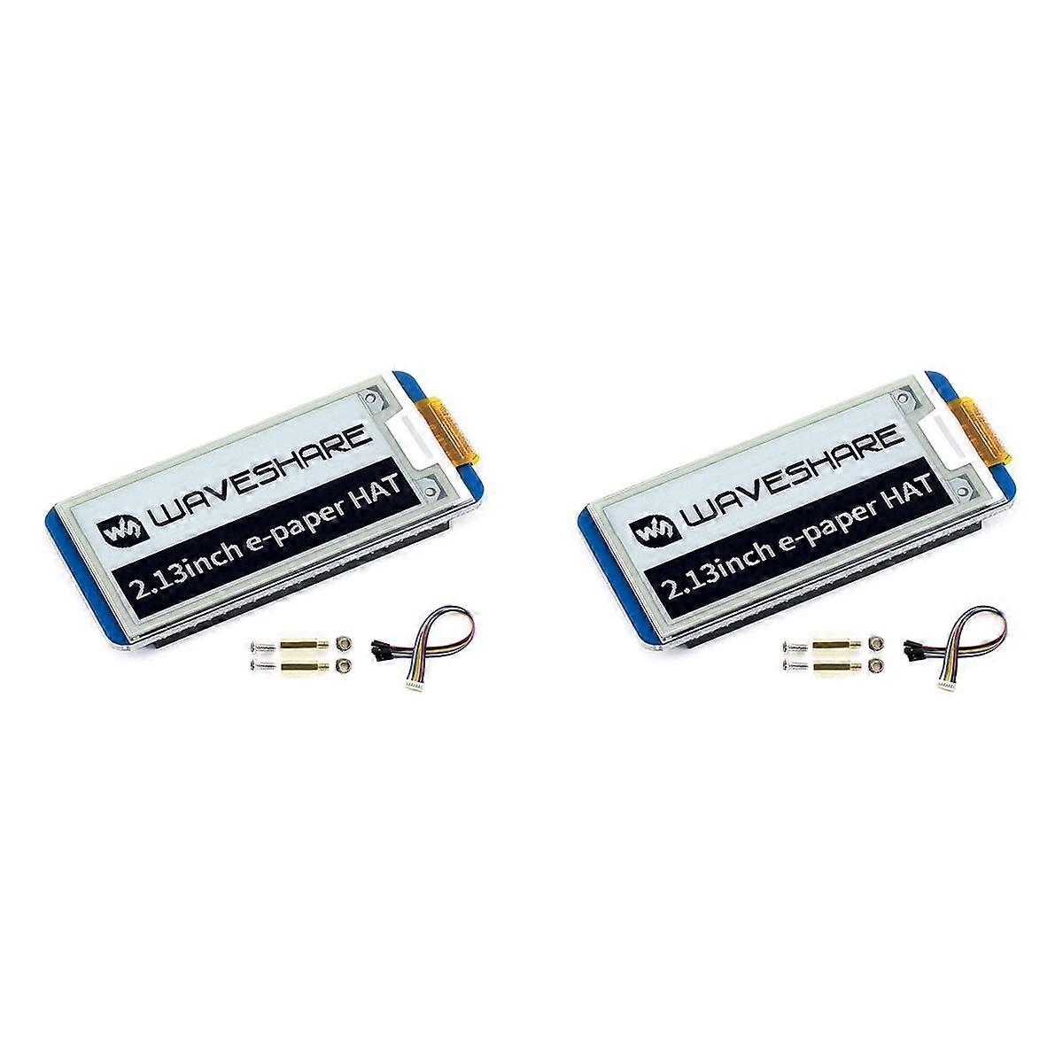 2X 2.13Inch E-Ink Display HAT, White Two-Color 250X122 Pixel E-Paper Screen LCD for 4B/3B+/3B/2B/Ze