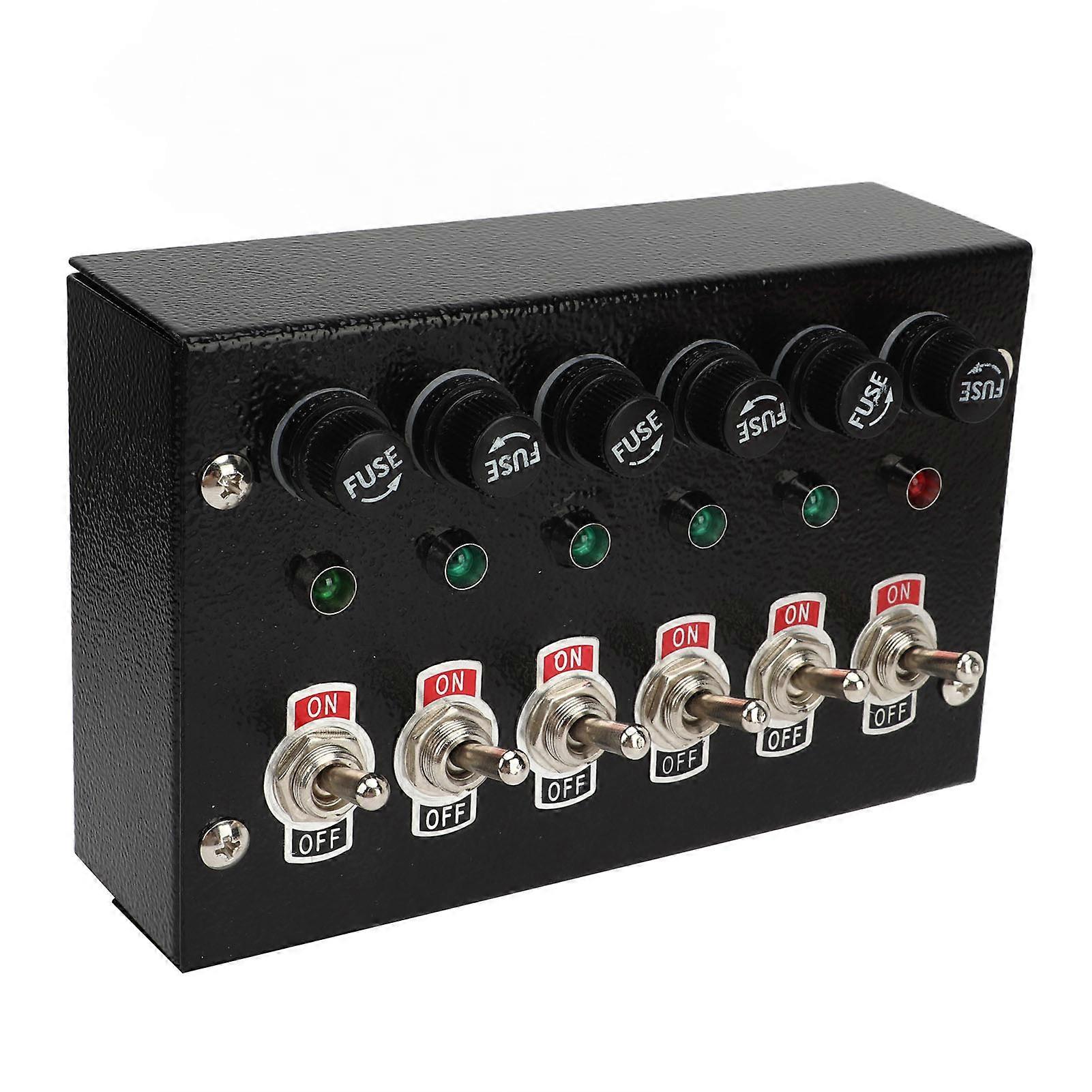 Marine Boat Rocker Switch Panel DC12 to 24V 6 Gang ON Off Toggle Switch ...