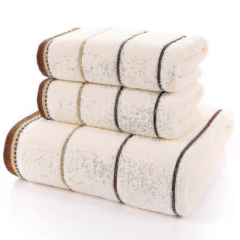soft absorbent three-piece cotton bath towel set