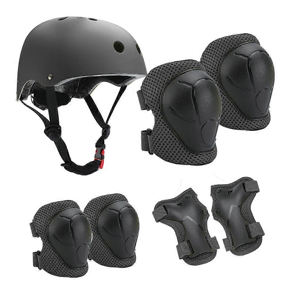 7PCS Child Protective Gear Set Roller Skating Helmet Wrist Elbow Knee Pads for Boys Girls Bike Scooter Roller Skating Stateboard