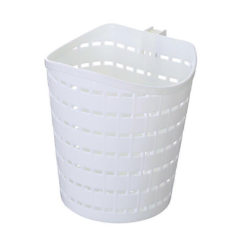 Plastic Hollow Rotating Storage Basket with Single Hook Sundries Organizer Wall Hanging Shelf For