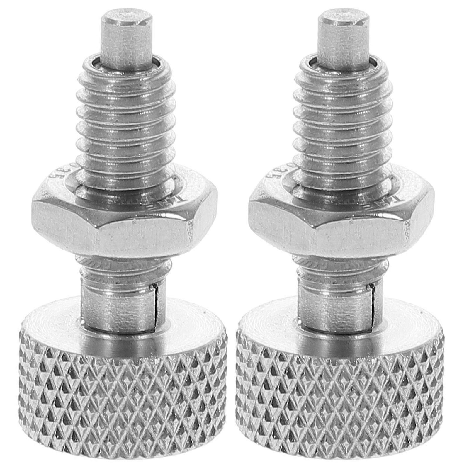 2pcs Retractable Spring Plunger Stainless Steel Indexing Plunger Locking Plunger