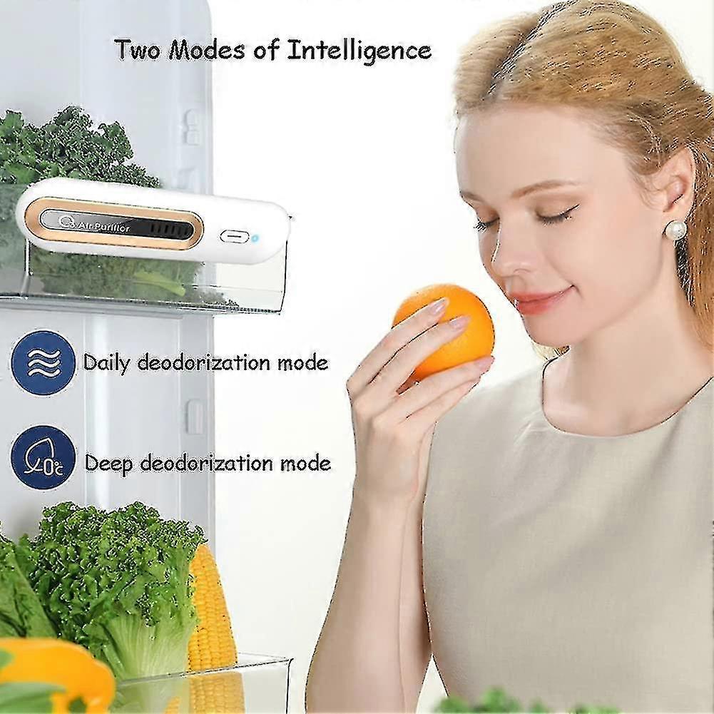 Mini Usb Fridge Deodorise Fresheners, Portable Rechargeable Deodorizer Reusable, O3 Ozone Generators Fridge Fresheners, Fridge Odor Eliminator