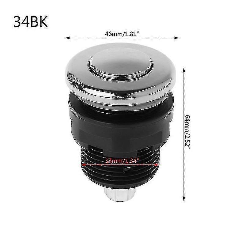 Air Pressure Switch On Off Push Button For Bathtub Garbage Disposal Whirlpool--