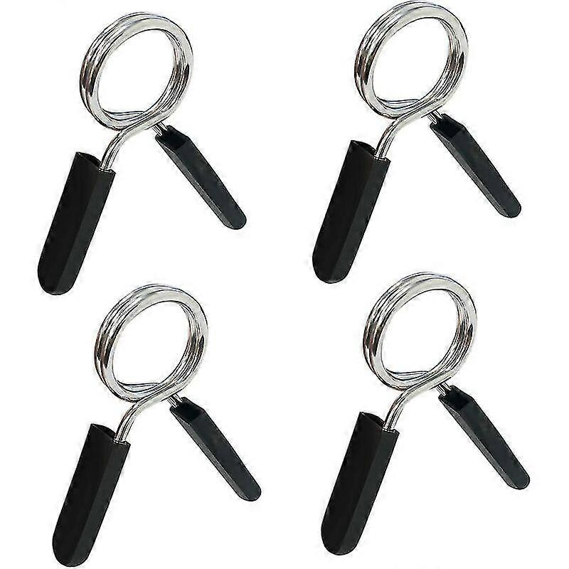 Spring Clamp Collars, 4 Pcs 28mm Dumbbell Clamps Weights Barbell Bar Locking Spring Clamp Bodybuilding With Handle For Gym Weightlifting And Strength