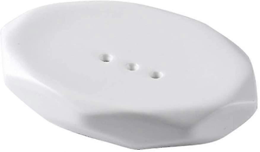 Essential Home Soap Box Soap Disc Home Ceramic Soap Flag Creative Simple Prismatic Ceramic