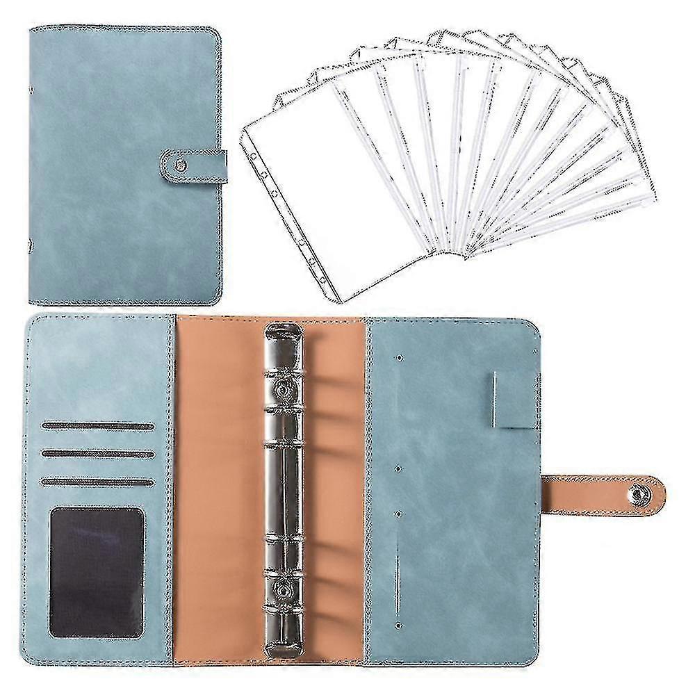 Notebook Binder Budget Planner Binder Cover With 12 Pieces Binder Pocket Personal Cash Budget Envelopes System 6 Hole Binder Folder