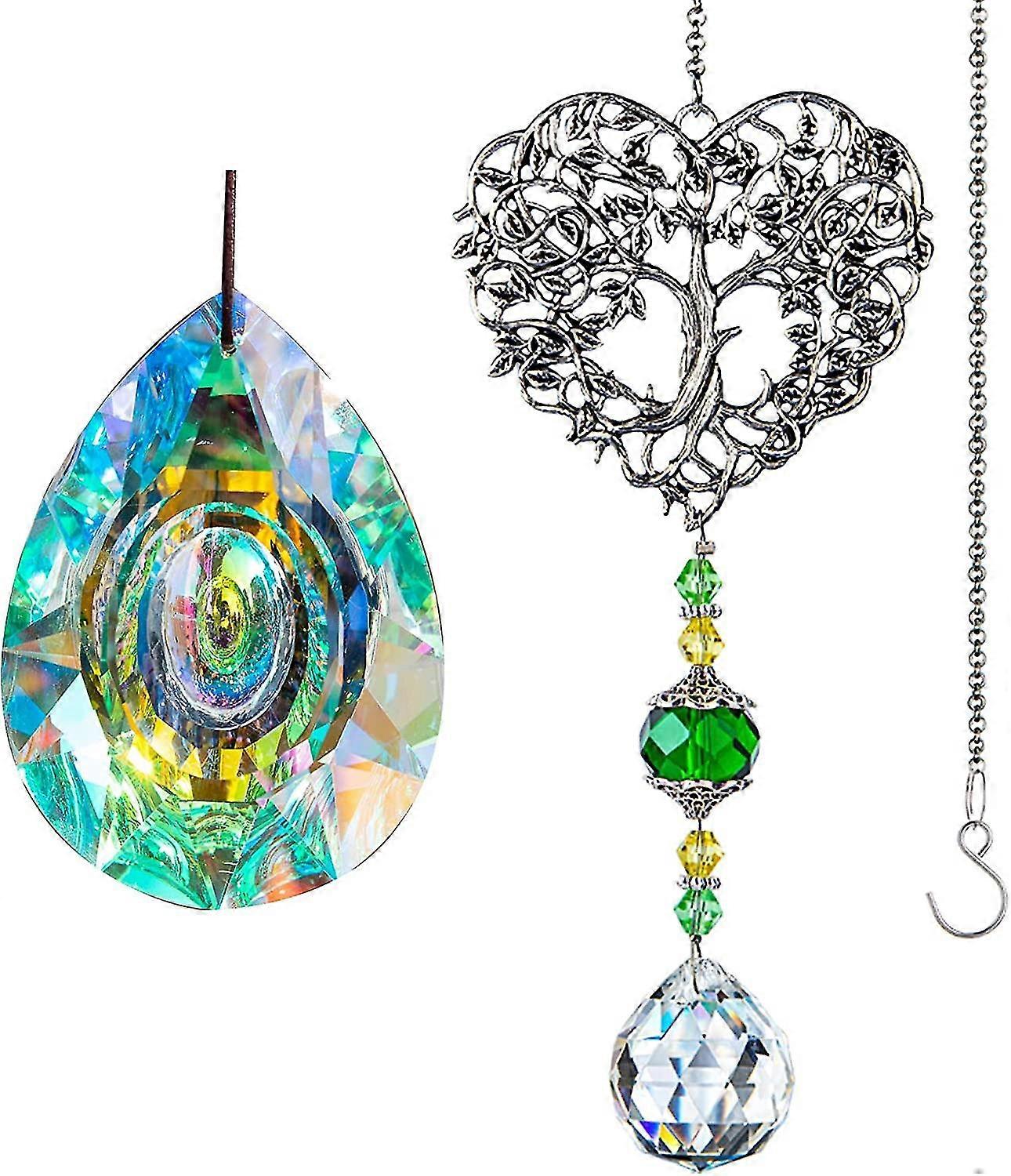 Crystal Suncatcher Rainbow Maker Hanging Prism Decor Window Pendant