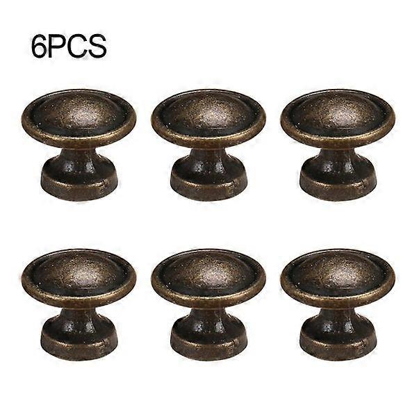 6PCS Brushed Copper Door Knobs Handles for Kitchen Cabinet Door Drawer