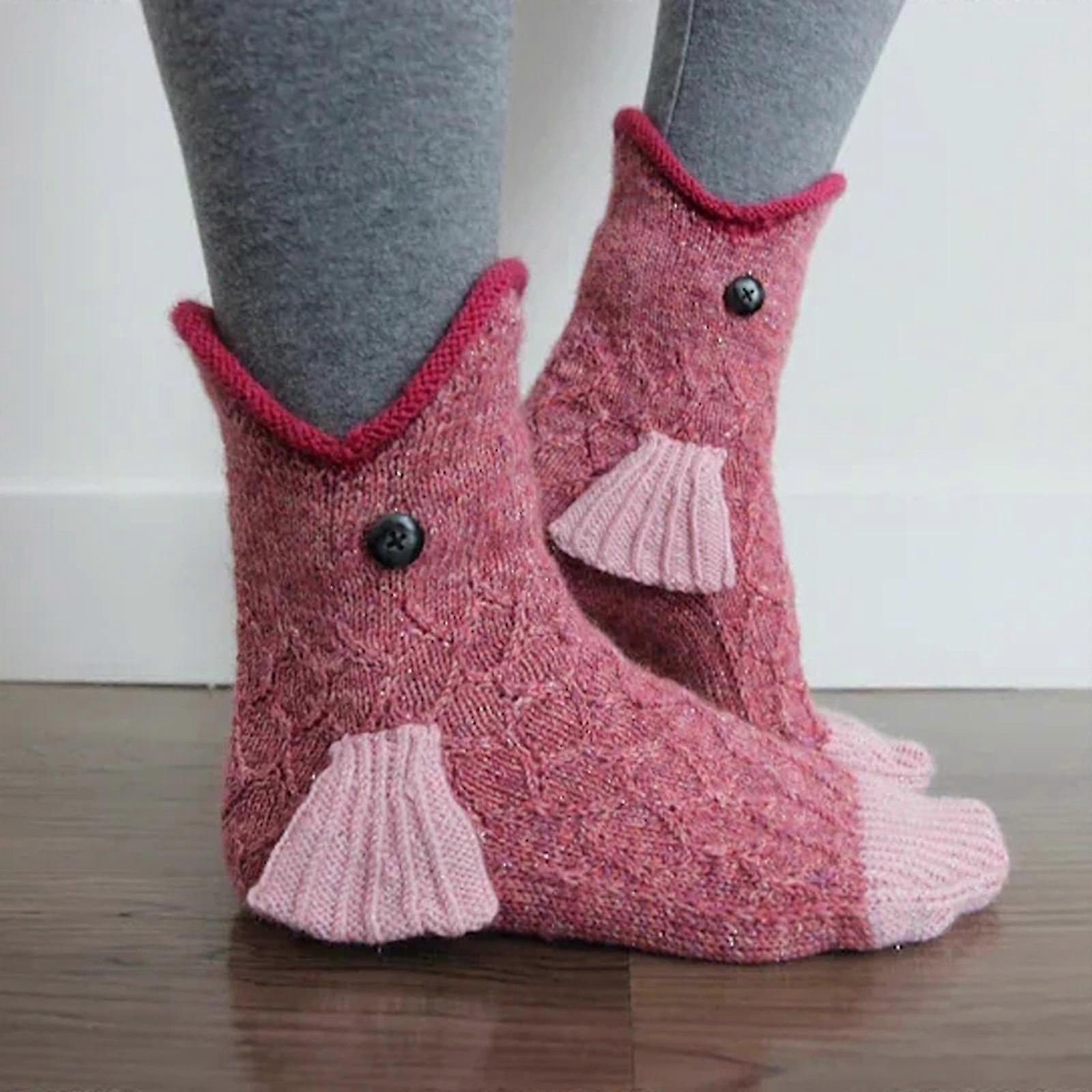 Christmas Knitted Crocodile Socks Knitted Creative Floor Socks