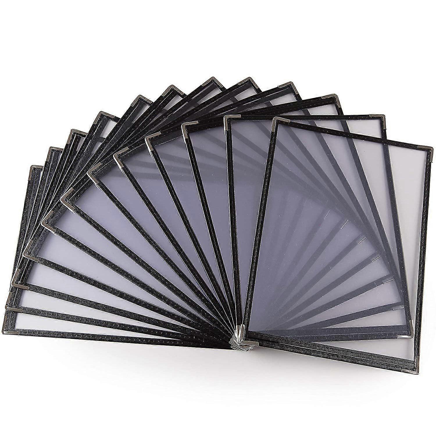 10 Pack Of Menu Covers - Single Page, 2 View, Fits 8.5 X 11 Inch Paper - Restaurant Menu Covers