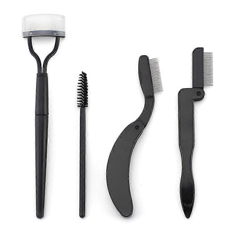 Folding Eyebrow Comb Eyelash Separator Eyebrow Eyelash Grooming Brush for Making Up Supplies (4 Pieces)
