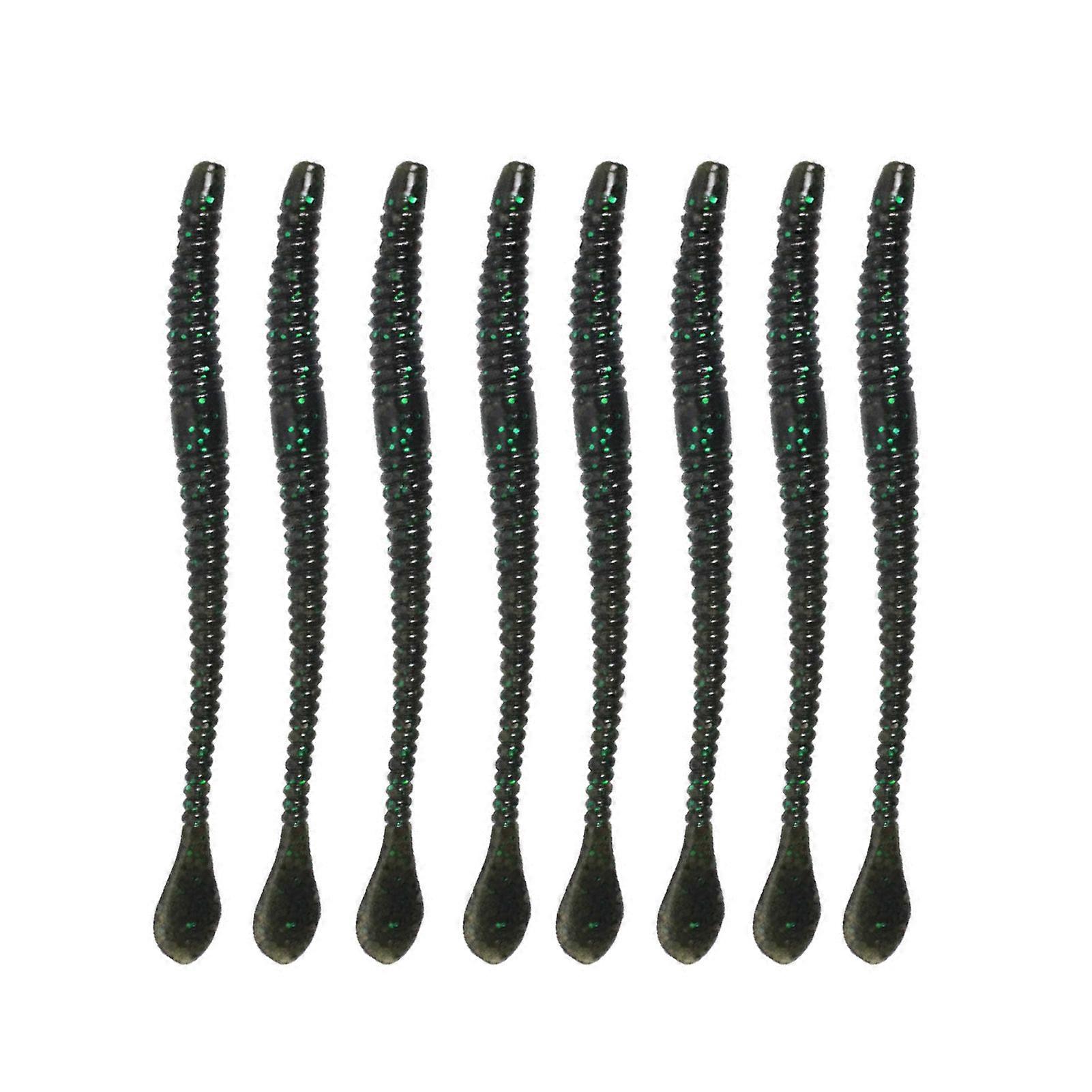 Kaesi 8Pcs/Set Fishing Lure Flashing Chip Design High Lure Effect Portable Floating Worm Like Bait for Outdoor
