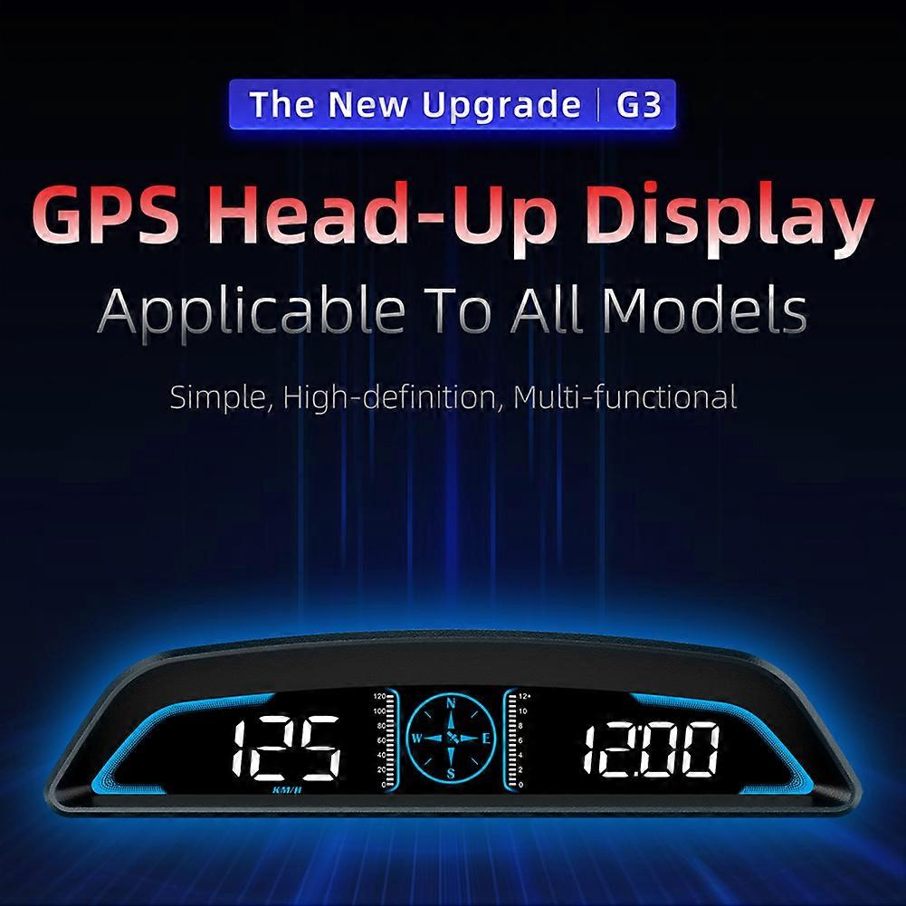 GPS HUD Auto Speedometer Head Up Display Bil Smart Digital Alarm Påminnelse Meter Elektronikk Tilbehør For Alle Bil Høy Kvalitet