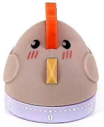 100% Mechanical Kitchen Timer, Spring 60-Minute Wind Up Dial 360 Rotating Kitten Countdown Egg