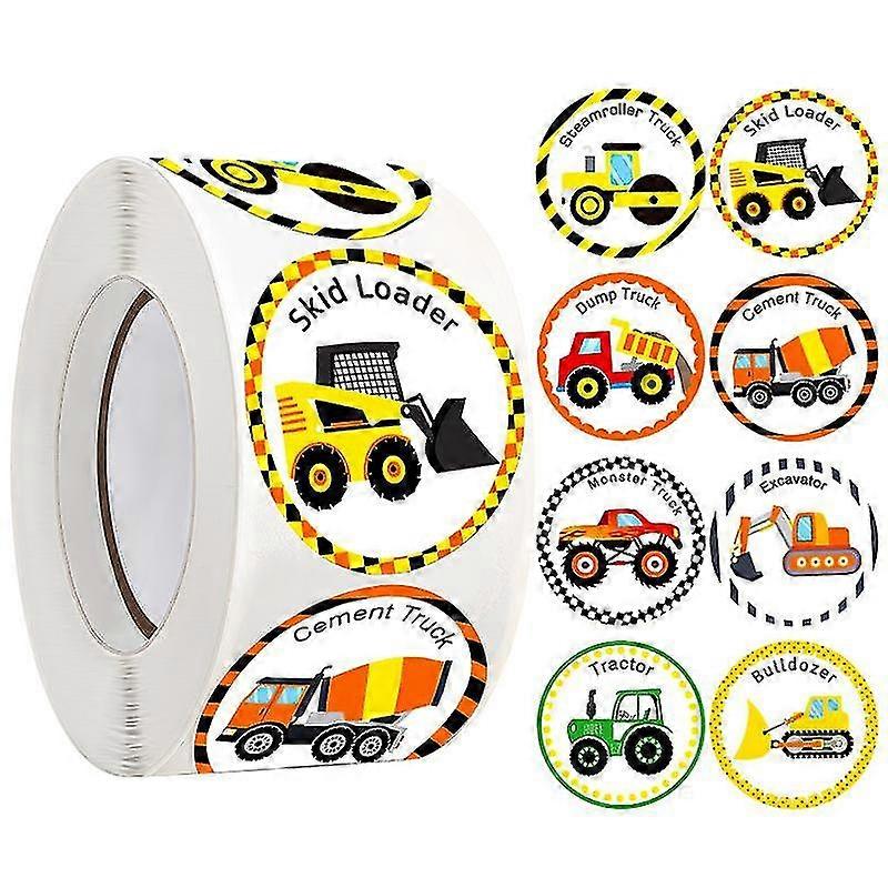 Truck Stickers For Kids 500pcs Perforated Roll Construction Sticker Car Home Family Birthday Party