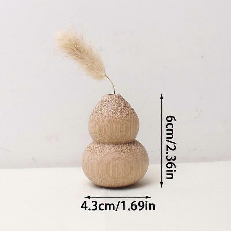 Creative Solid Wood Small Vase Solid Wood Flower Ware Dry Flower Arrangement Vase