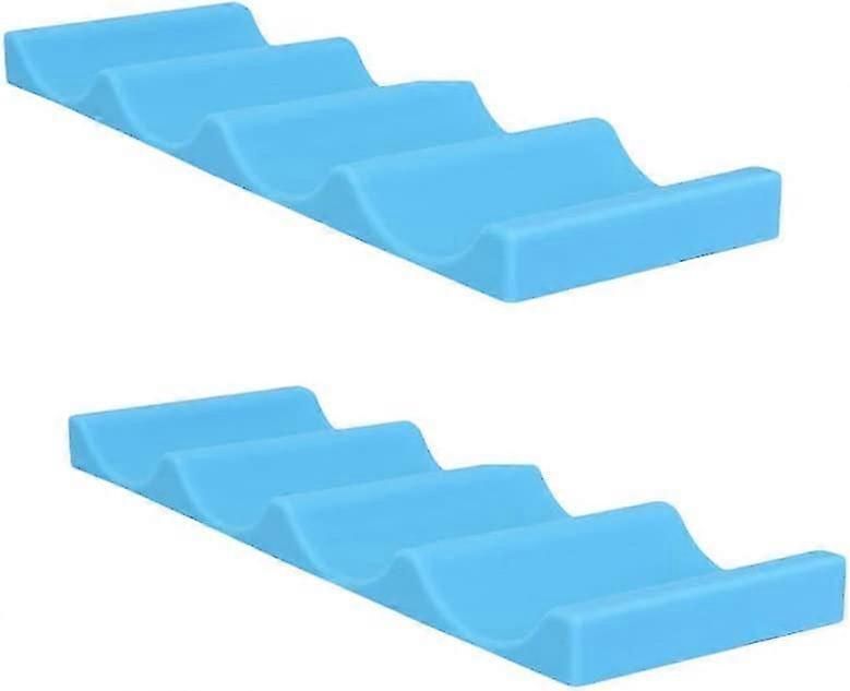 stackable bottle rack,bottle rack organizer,silicone fridge storage rack blue 2 29.7x10x2.3cm