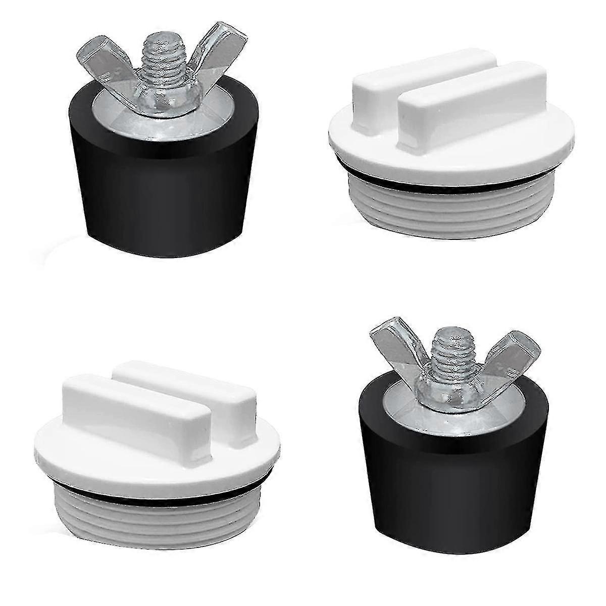 2 Pcs 2inch Pool Winterizing Plugs Rubber Expansion Plugs With 2 Pcs 1.5inch Threaded Pool Return W