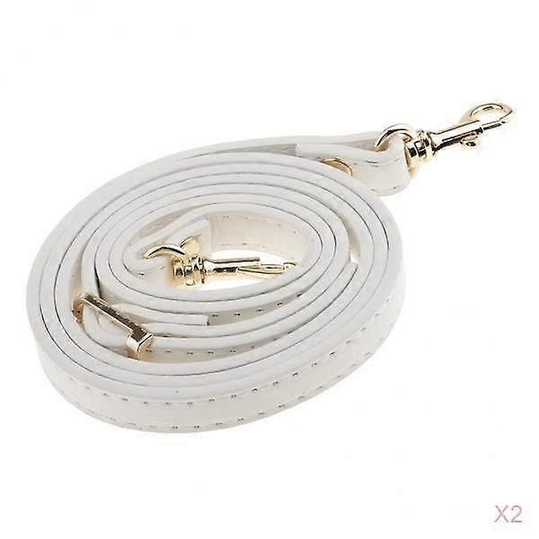 2pcs Adjustable Shoulder Bag Accessories Handbag Handles Straps White