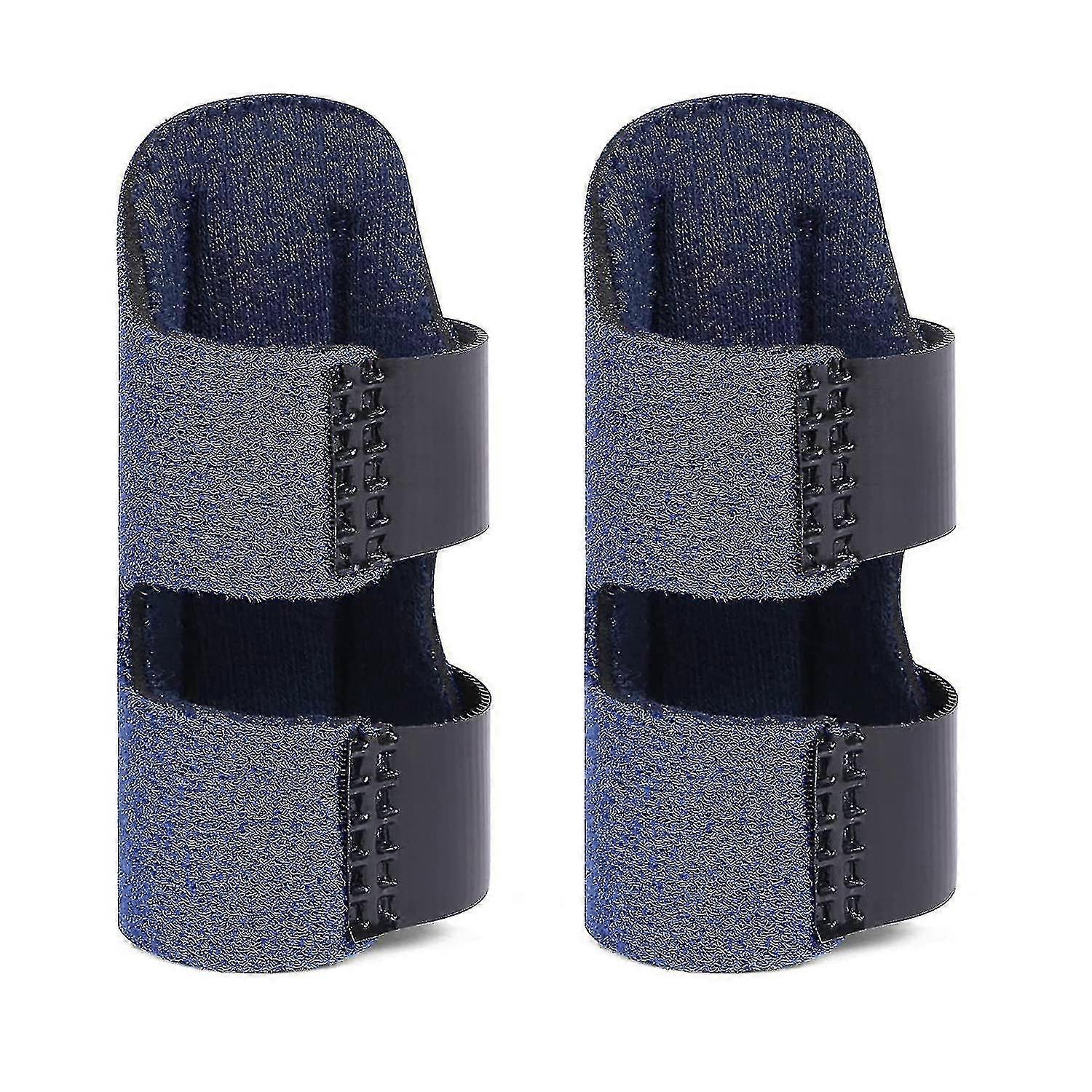 2 Finger Support Brackets With Adjustable Straps, Finger Stabilizers With Built-in Steel Plate Support For Arthritis Relief Trigger Finger Splints