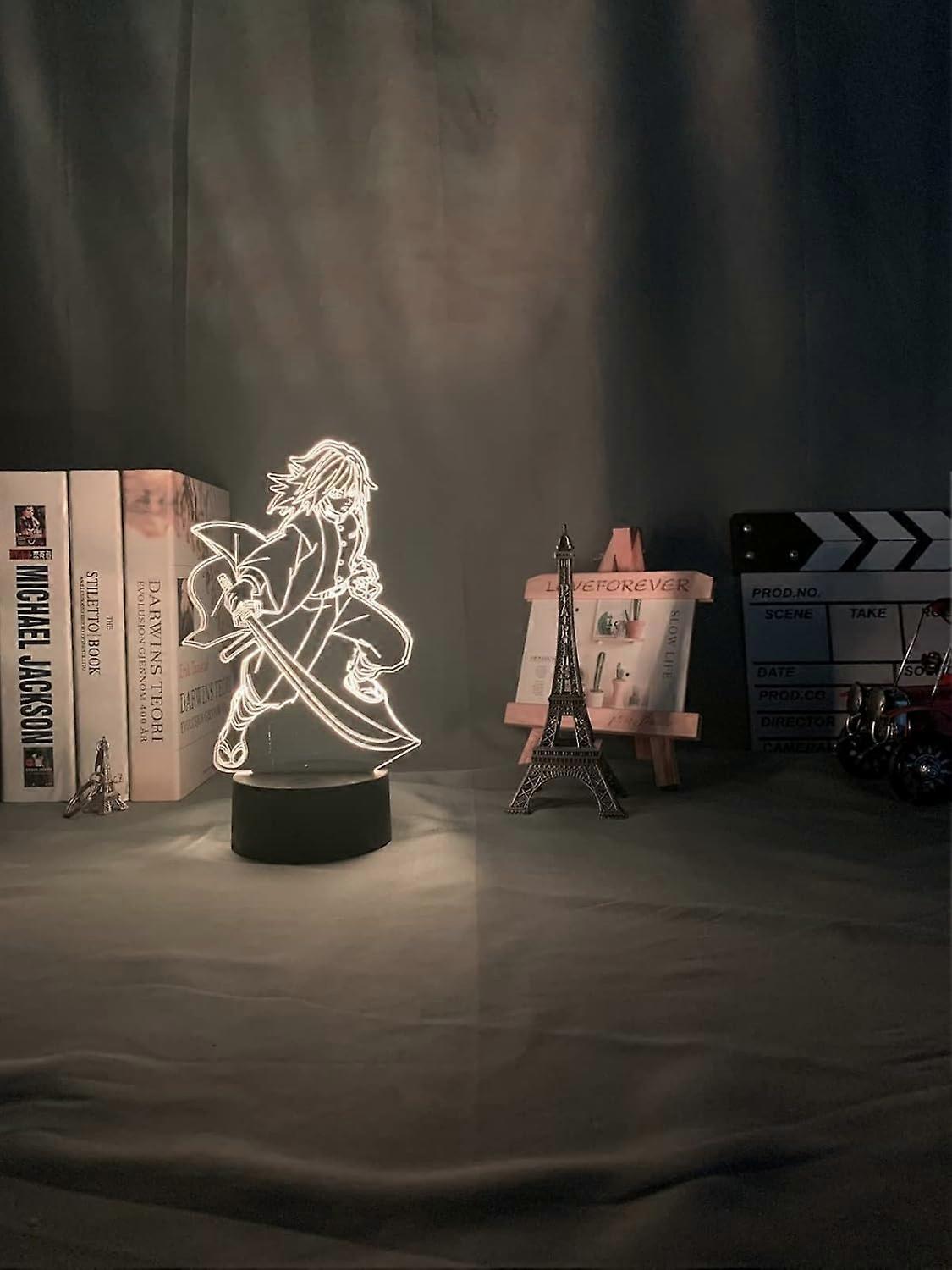 Demon Slayer Kamado Nezuko 3D Illusion Night Light Lamp,Creative 3D Japanese Anime Lamp-Ideal Gift for Home