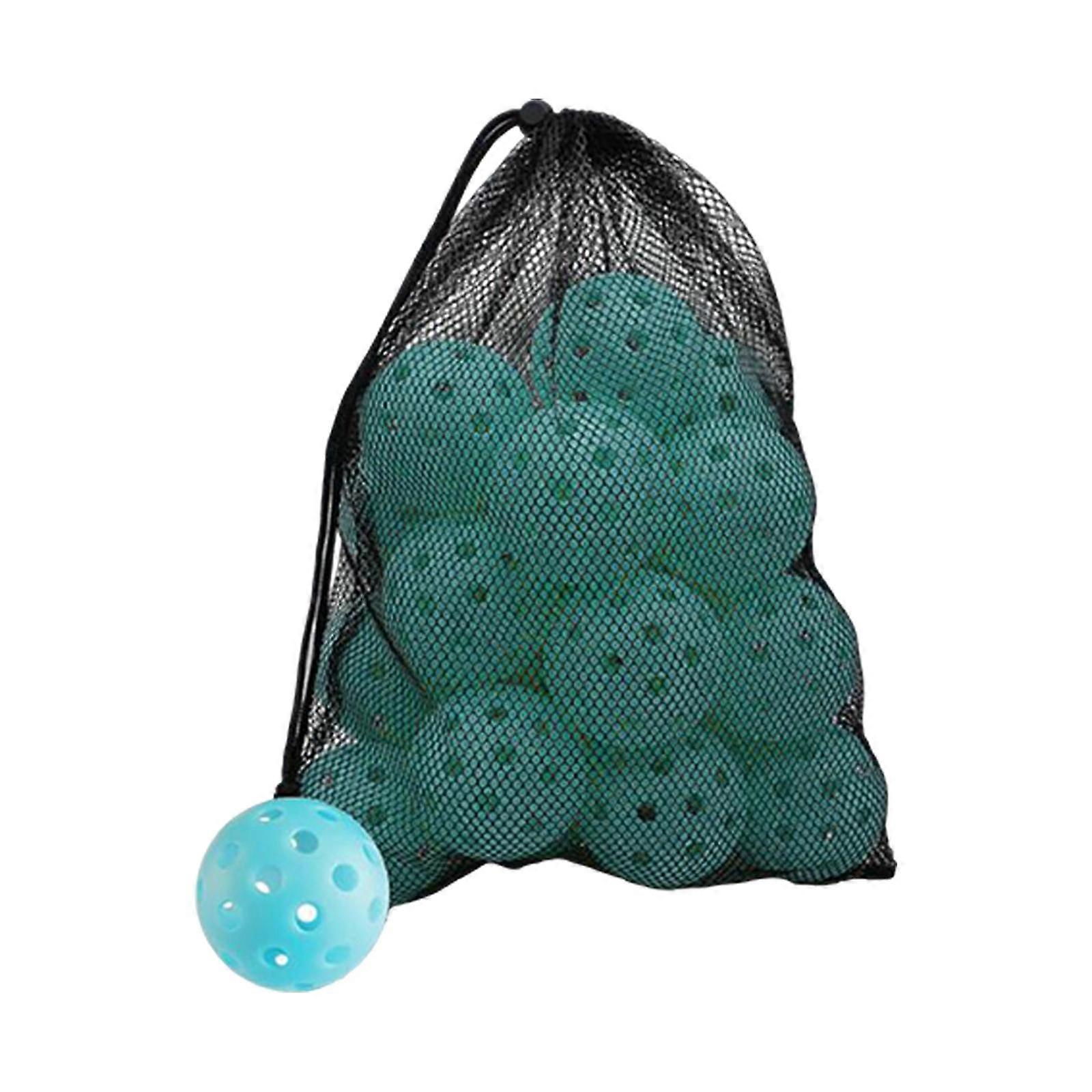 20 stykker utendørs pickleballballer gløder i mørket pickleballer for utendørs blå