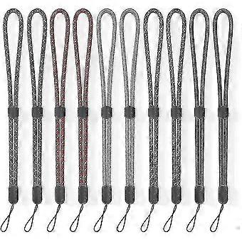 Håndleddet stropp snor. 10 Pack Justerbar fargerik nylon håndleddet stropper-lian