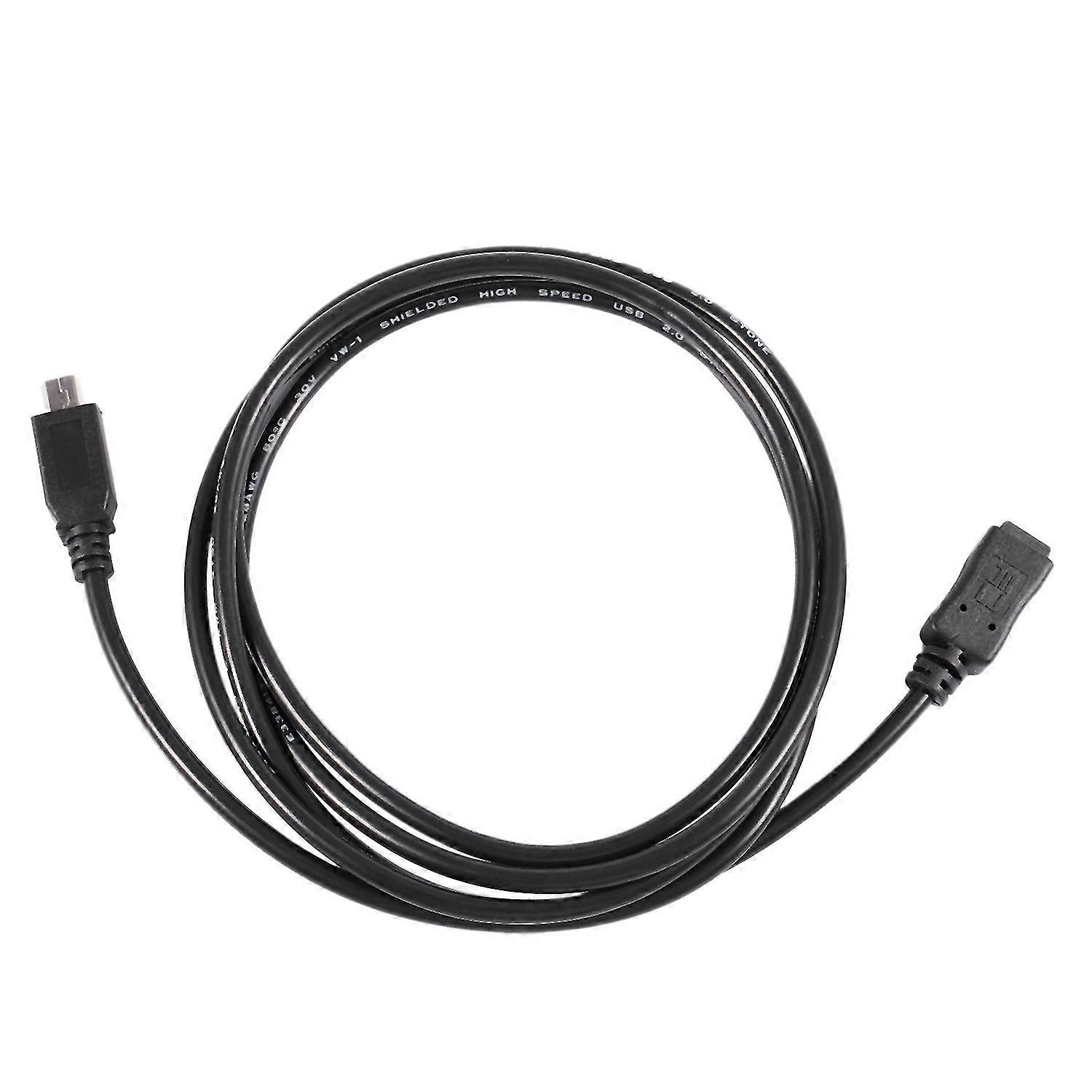 1.5m ميني USB B 5pin ذكر إلى أنثى تمديد كابل محول الحبل أسود