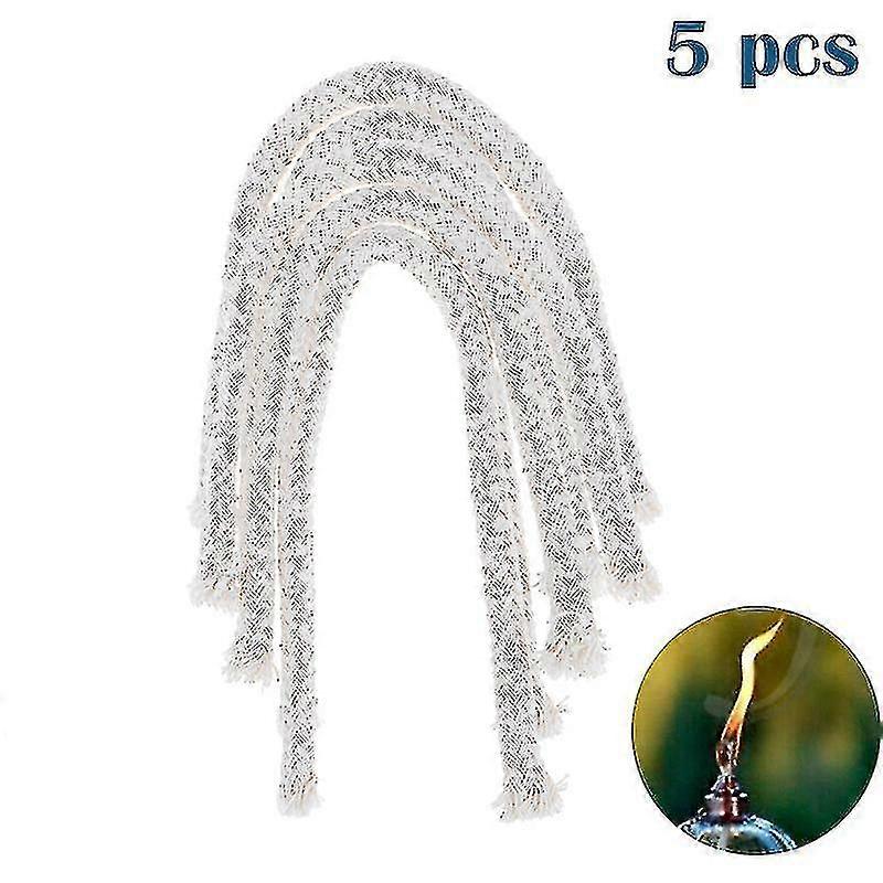 5 قطع 6 مم الألياف الزجاجية الفتيل الكحول الكيروسين النفط مصباح شمعة الوقود 15 سنتيمتر